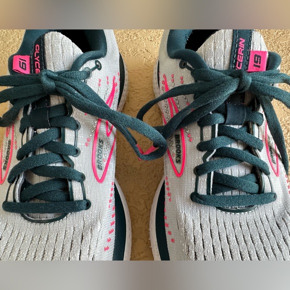 Brooks Glycerin 19 Gray Pink Running Shoes  1203431B110 Women’s Size 9 CLEAN - Picture 10 of 15